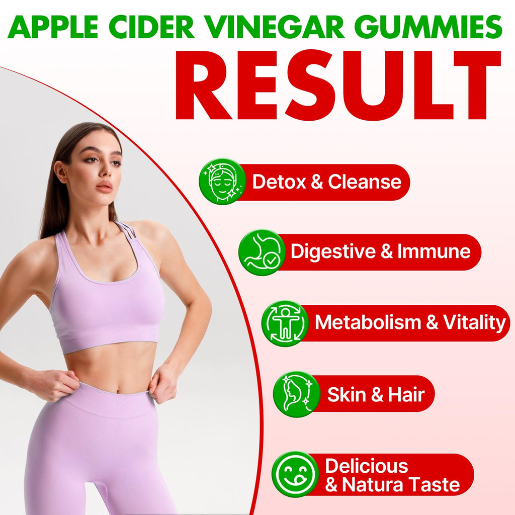 Apple Cider Vinegar Gummies, Advanced ACV Gummy with Probiotics, BHB, B12 and Keto Support - Keto Acv Gummies for Detox, Metabolism, Digestion, - FENGGESTORE20