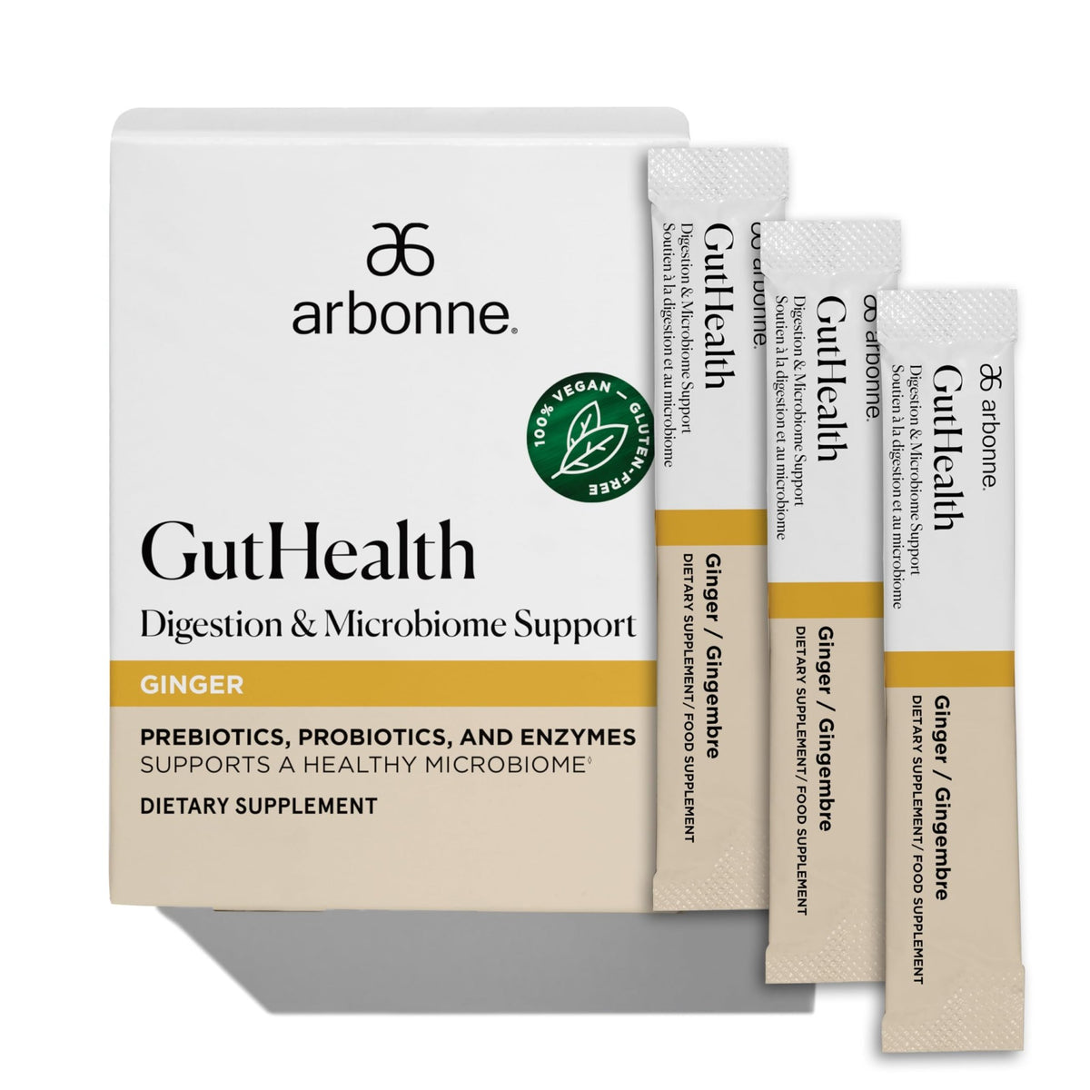 Arbonne Gut Health Digestion Support - Microbiome Prebiotic and Probiotic Drink Mix, Probiotic Powder and Prebiotic Powder - FENGGESTORE20