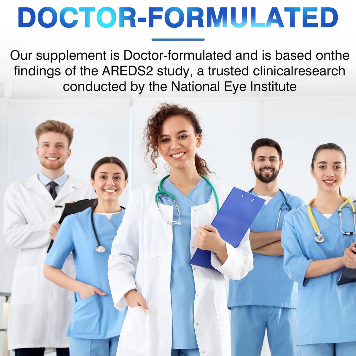 AREDS 2 Eye Vitamin & Mineral Supplement — Lutein and Zeaxanthin Supplement, Vitamin C & E, Zinc & Copper for Blue Light Protection, Eye Health Support - FENGGESTORE20