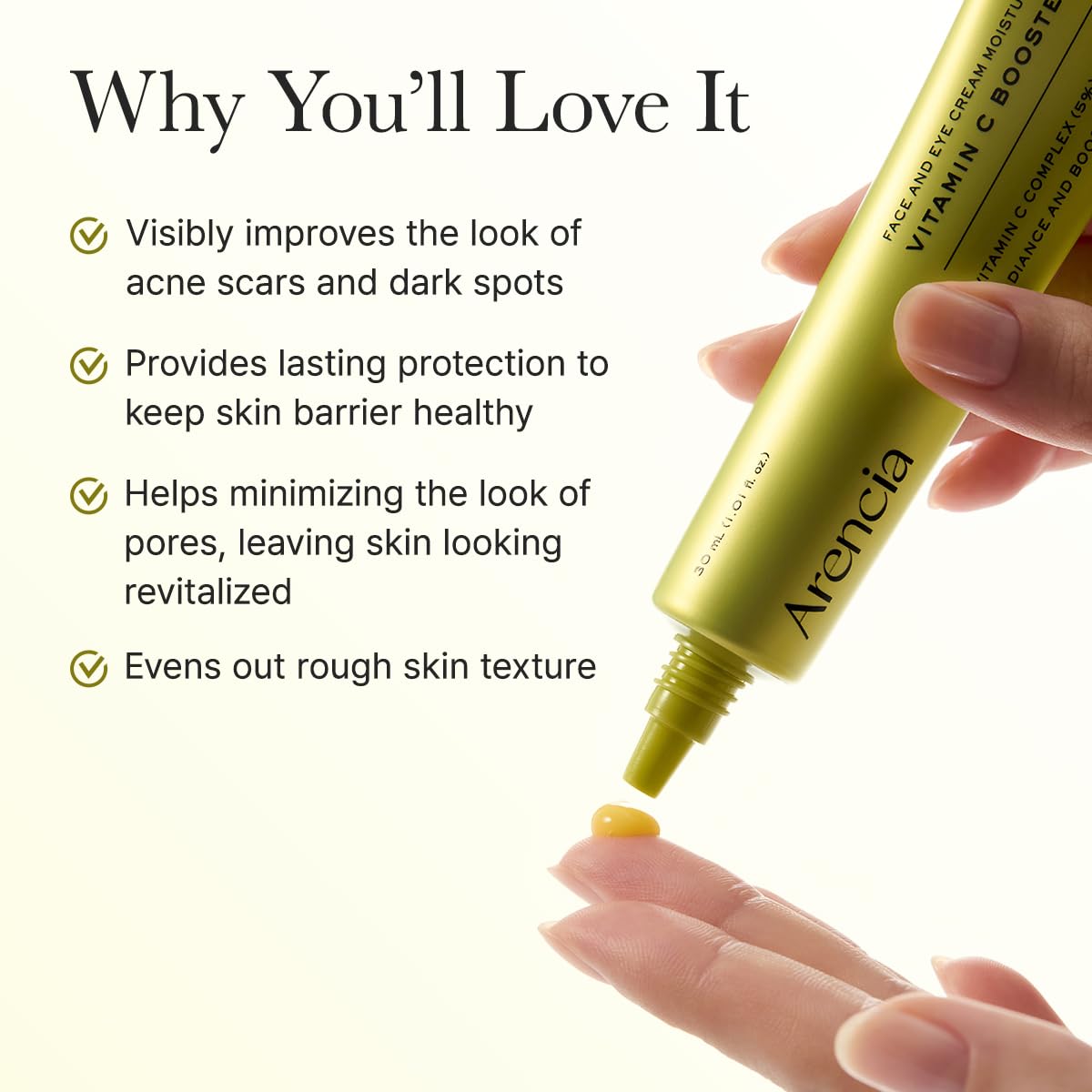Arencia Vitamin C Booster Shot Serum with Glutathione, Niacinamide and Vitamin E for Dark Spot Care, Fine Lines & Wrinkles - FENGGESTORE20