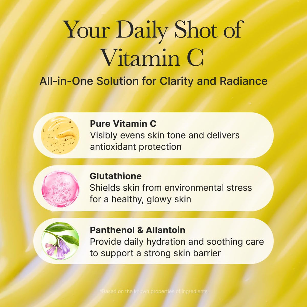 Arencia Vitamin C Booster Shot Serum with Glutathione, Niacinamide and Vitamin E for Dark Spot Care, Fine Lines & Wrinkles - FENGGESTORE20