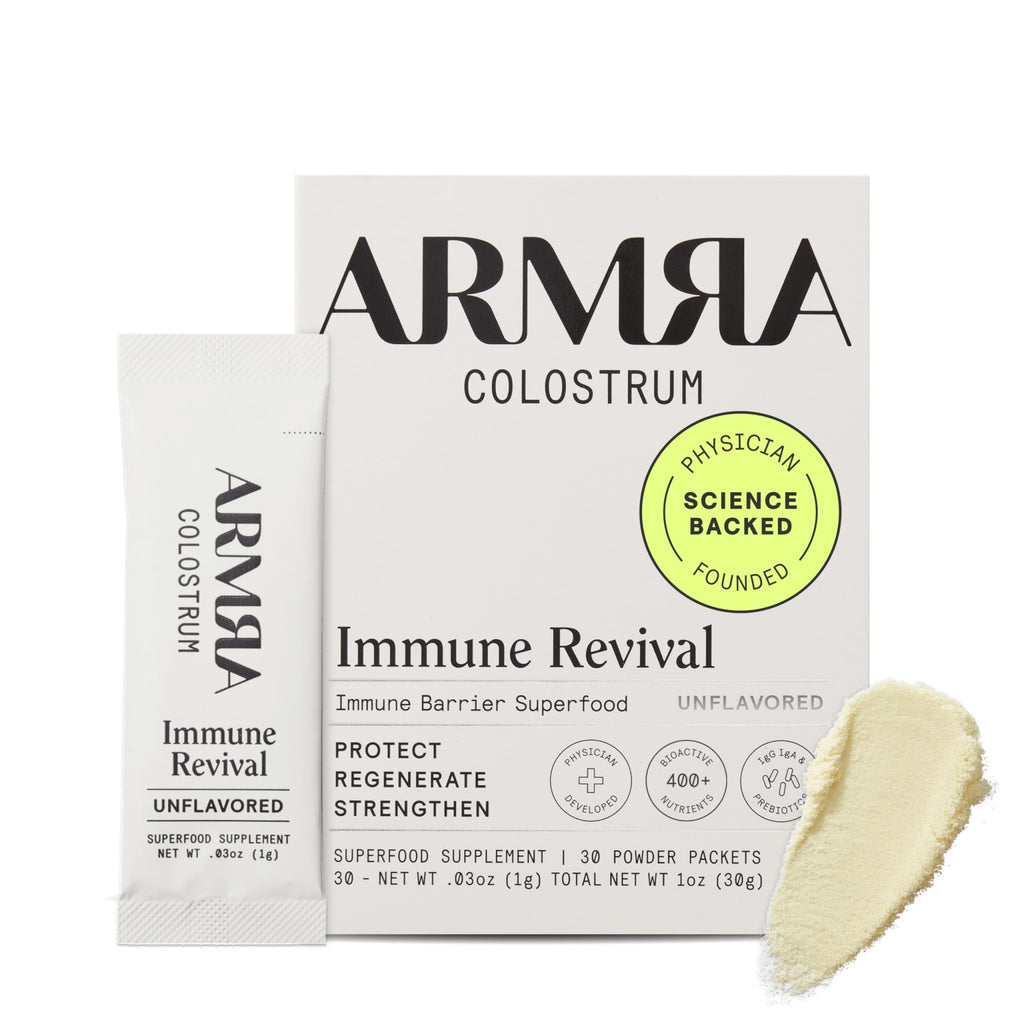 ARMRA Colostrum Powder | Unflavored | Gut Health & Bloating | Skin & Hair | Immunity | Keto, Gluten & Fat-Free | 30 Servings - FENGGESTORE20