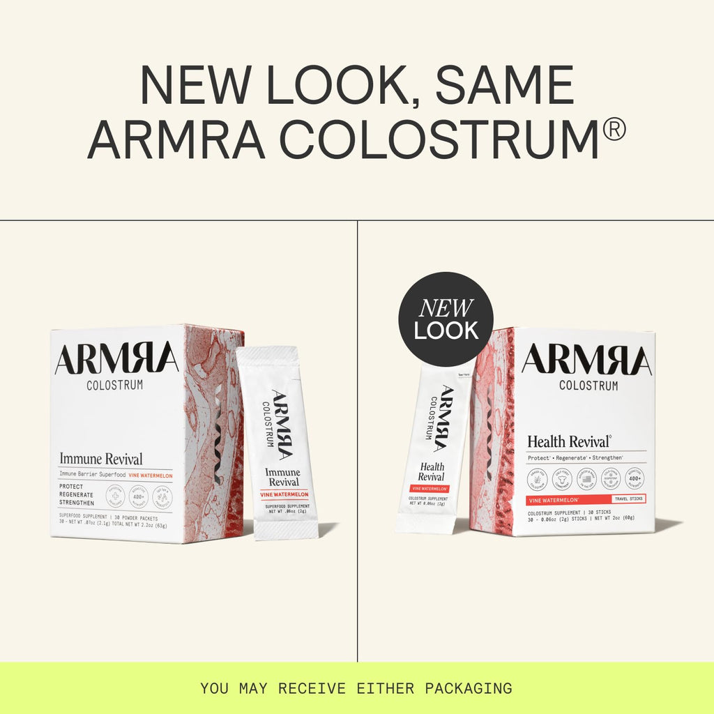 ARMRA Colostrum Powder | Vine Watermelon | Gut Health & Bloating | Skin & Hair | Immunity | Keto, Gluten & Fat-Free | 30 Servings - FENGGESTORE20