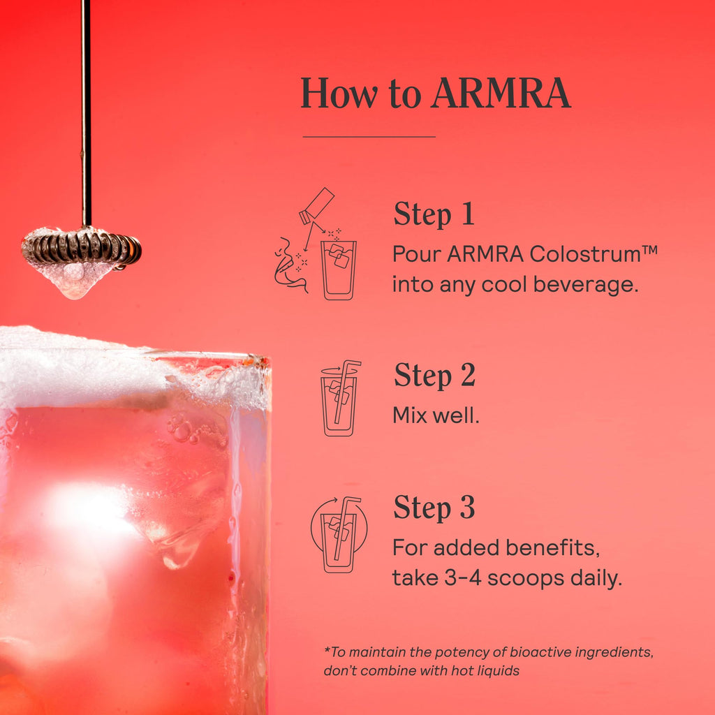 ARMRA Colostrum Powder | Vine Watermelon | Gut Health & Bloating | Skin & Hair | Immunity | Keto, Gluten & Fat-Free | 30 Servings - FENGGESTORE20