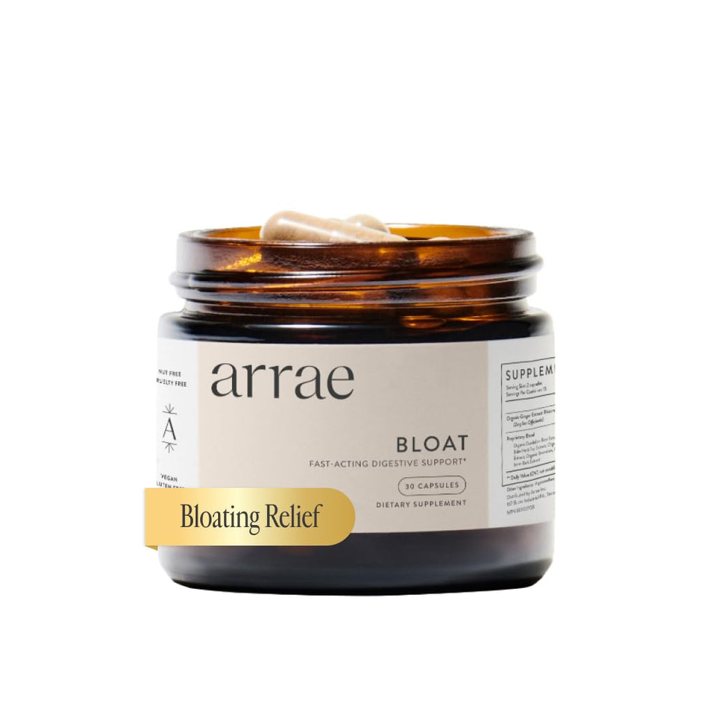 Arrae Fast-Acting Bloating Relief Digestive Enzymes, All Natural Bloat, Gas & Indigestion Relief Capsules (30 Count) - FENGGESTORE20