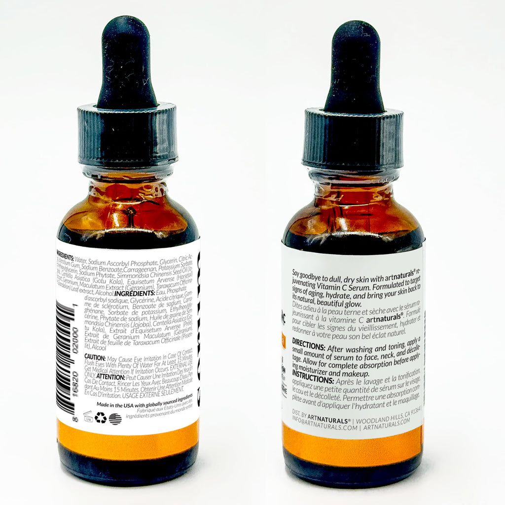artnaturals Anti-Aging Vitamin C Serum - (1 Fl Oz / 30ml) - with Hyaluronic Acid and Vit E - Wrinkle Repairs Dark Circles, Fades Age Spots and Sun Damage - FENGGESTORE20
