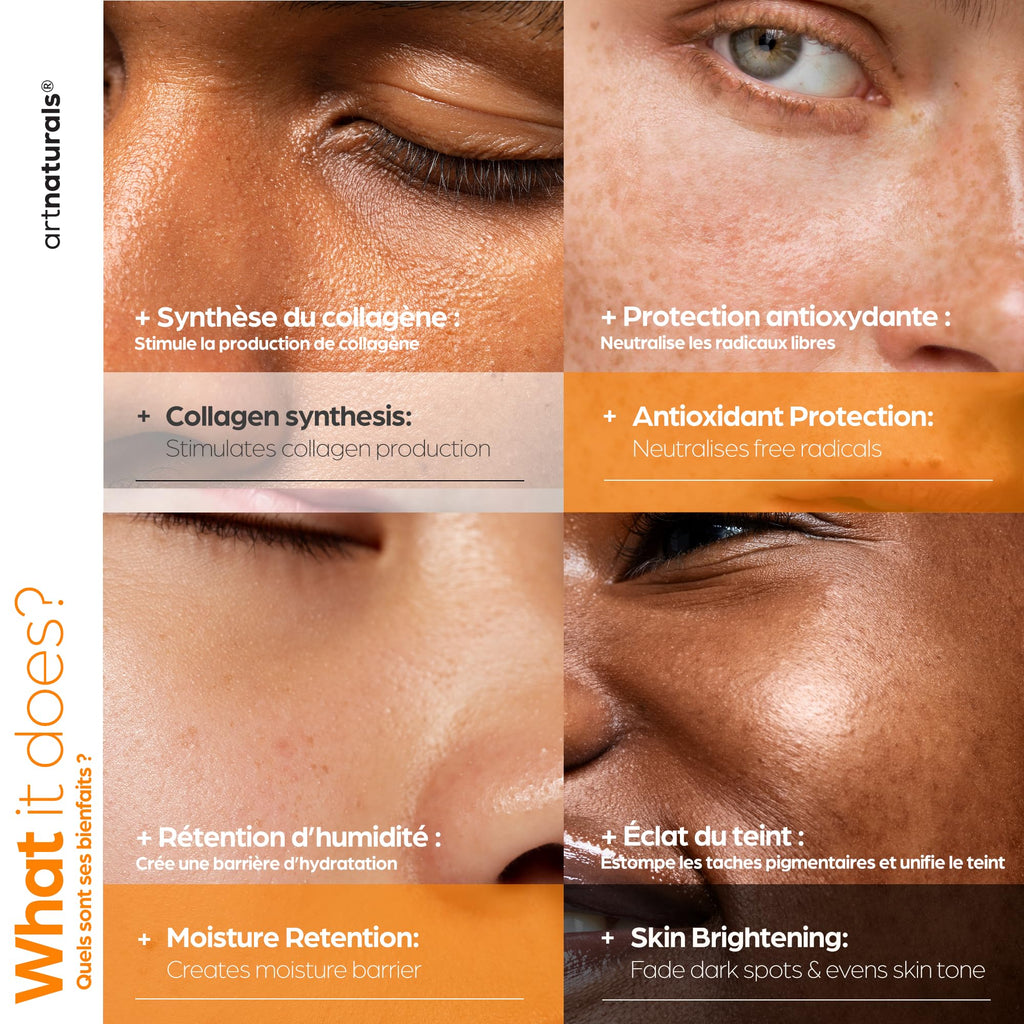 artnaturals Anti-Aging Vitamin C Serum - (1 Fl Oz / 30ml) - with Hyaluronic Acid and Vit E - Wrinkle Repairs Dark Circles, Fades Age Spots and Sun Damage - FENGGESTORE20