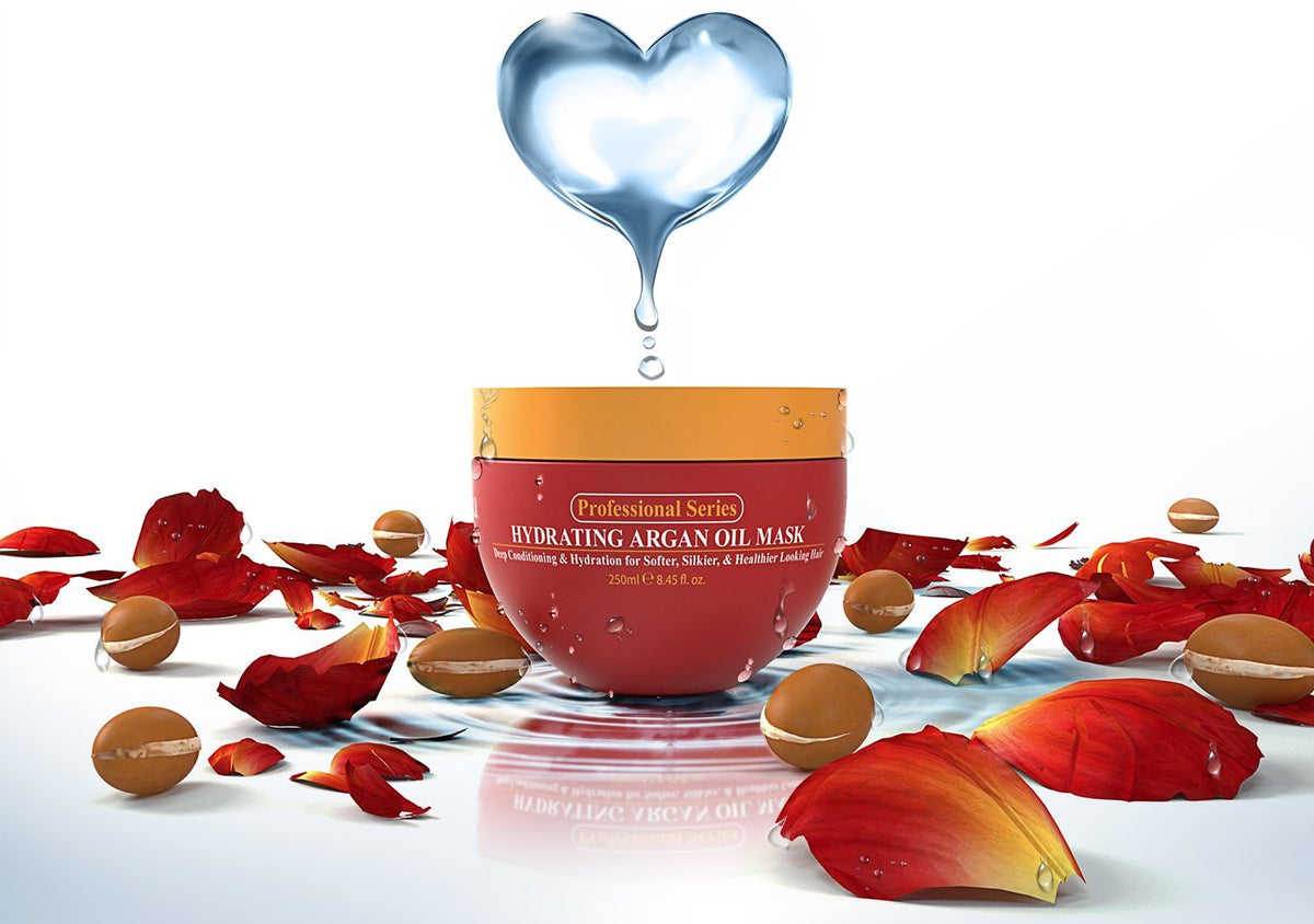 Arvazallia Hydrating Argan Oil Hair Mask and Deep Conditioner for Dry or Damaged Hair (8.45 oz Jar) - FENGGESTORE20