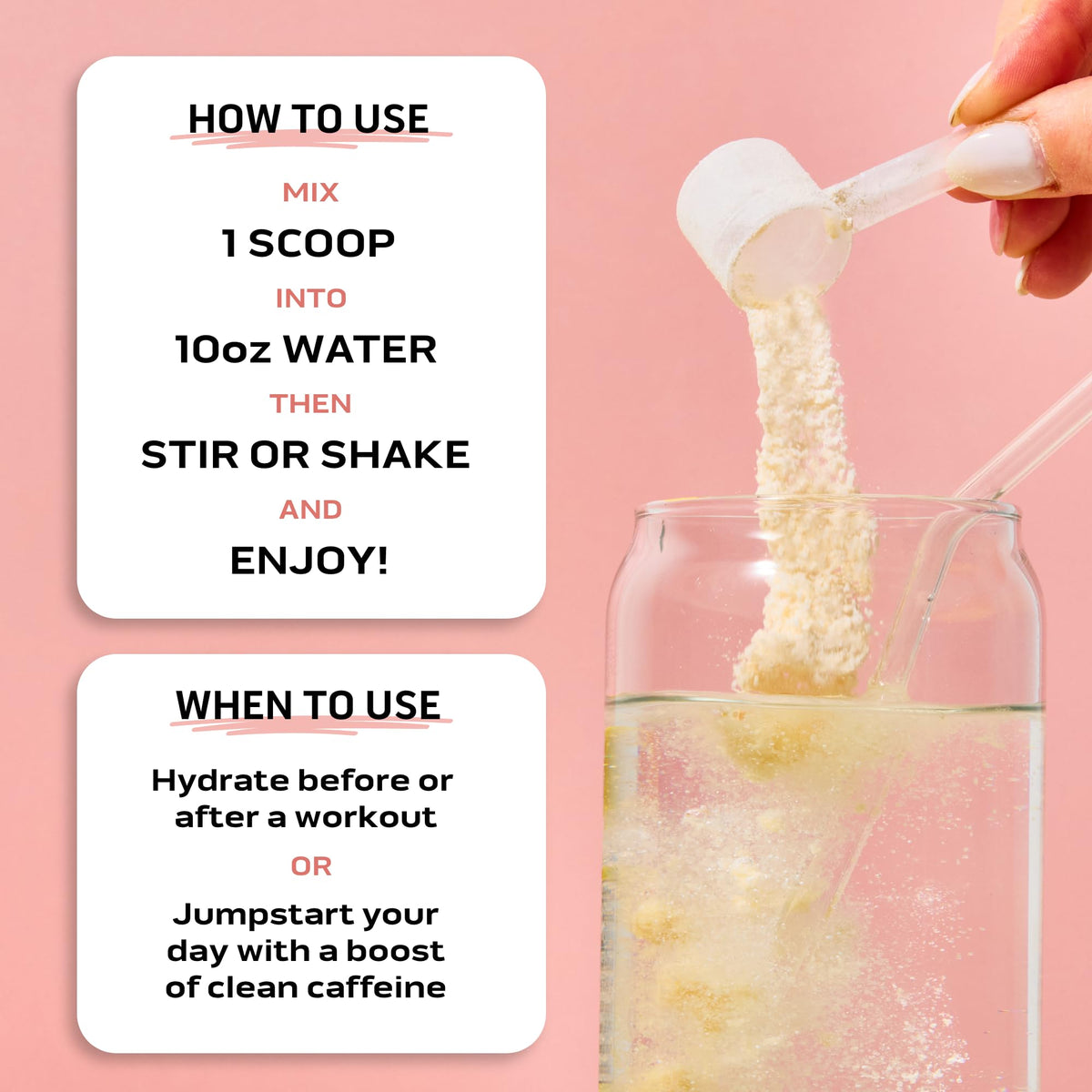 Ascent Clean Hydration + Energy Electrolytes Powder - 100mg Caffeine, 400mg Electrolytes, No Artificial Ingredients, Orange Mango 40 Servings - FENGGESTORE20