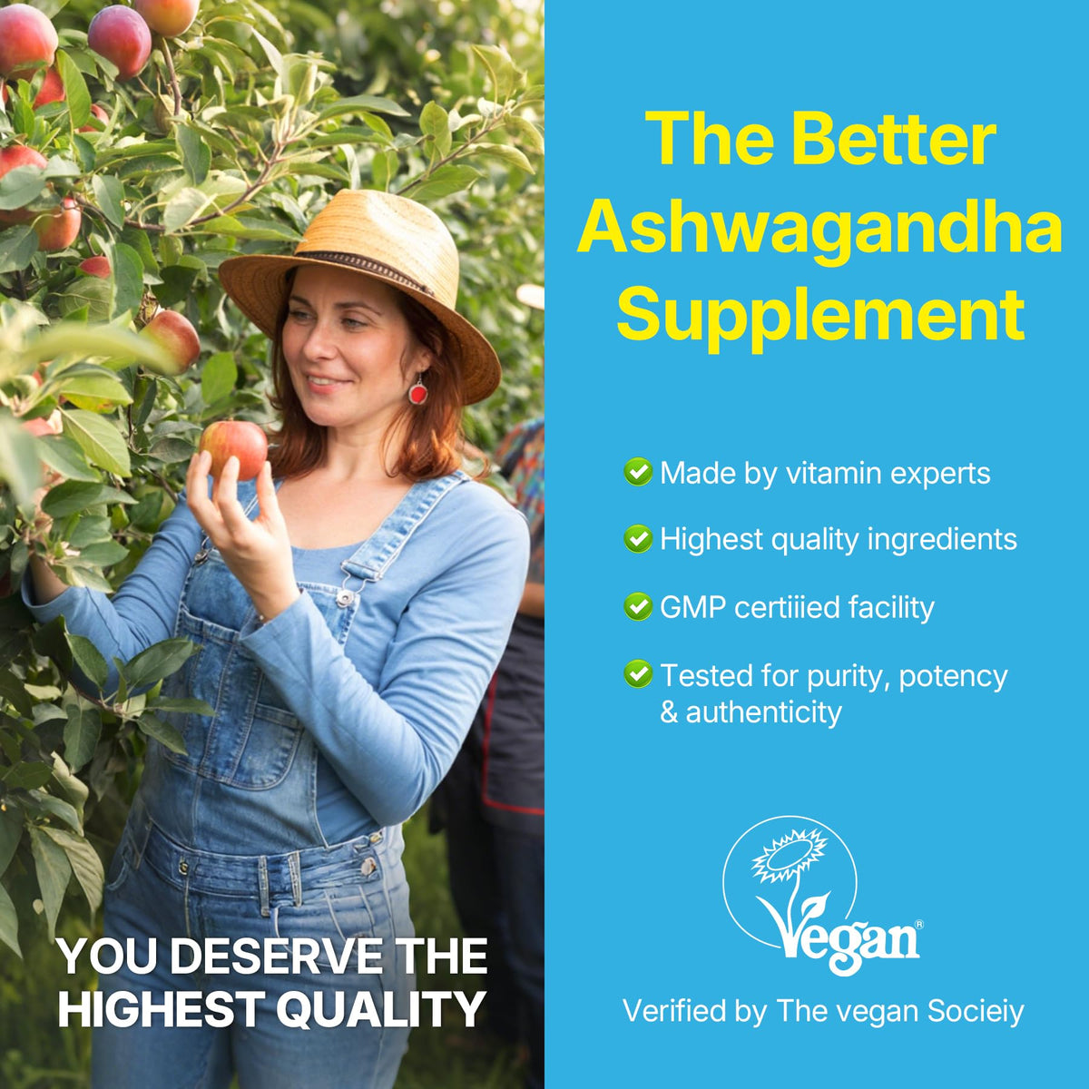 Ashwagandha Gummies 2000mg for Women Men - Sugar Free, Vegan - Organic Ashwagandha Root Extract Supplements Gummy & Vitamin D3 - FENGGESTORE20