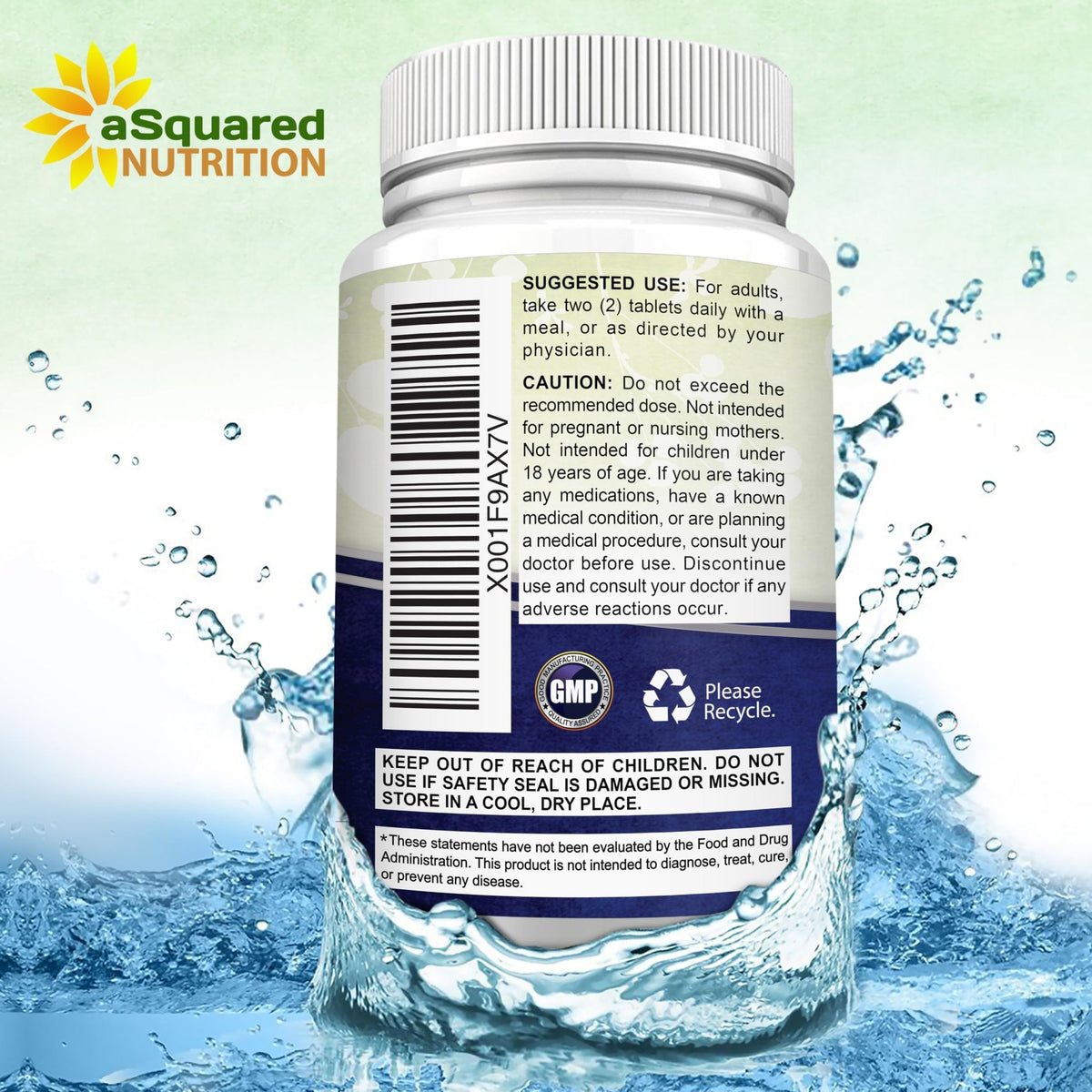 aSquared Nutrition Magnesium Glycinate 400mg - 180 Tablets - Max Strength Magnesium Bisglycinate Supplement -Maximum Bioavailability & Absorption-Non-GMO - FENGGESTORE20