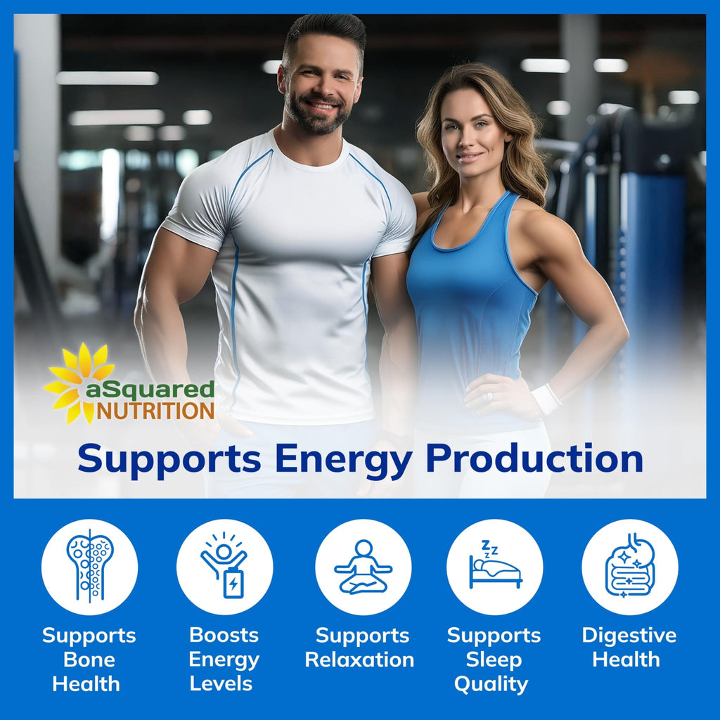 aSquared Nutrition Magnesium Glycinate 400mg - 180 Tablets - Max Strength Magnesium Bisglycinate Supplement -Maximum Bioavailability & Absorption-Non-GMO - FENGGESTORE20