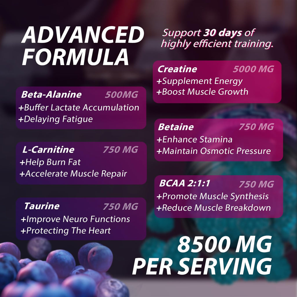 Asumtal Creatine Monohydrate Gummies Complex 8500 MG for Men & Women, Creatine Monohydrate Supplement for Muscle Growth, Strength & Energy Support - FENGGESTORE20
