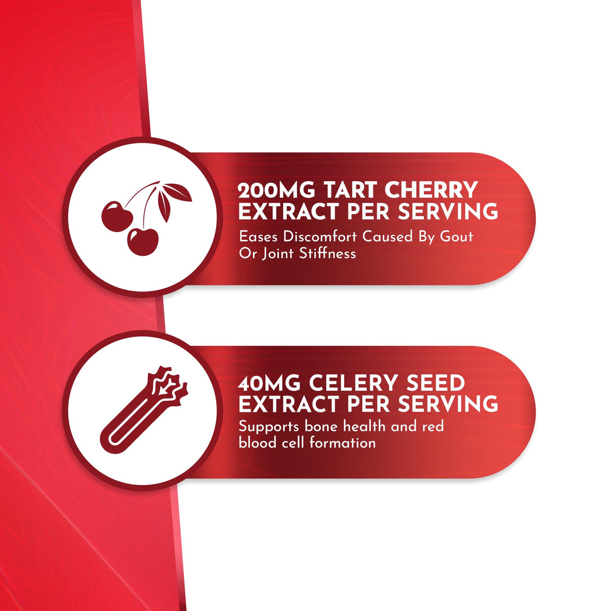 Atlantis Nutrition Tart Cherry Gummies with Celery Seed Extract - Advanced Uric Acid Cleanse for Immediate Relief | Joint Relief & Recovery - FENGGESTORE20