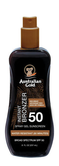 Australian Gold Spray Gel Sunscreen with Instant Bronzer SPF 50, 8 Ounce | Moisturize & Hydrate Skin - FENGGESTORE20