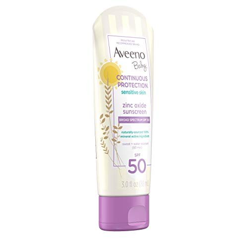 Aveeno Baby Continuous Protection Zinc Oxide Mineral Sunscreen Lotion for Sensitive Skin - FENGGESTORE20