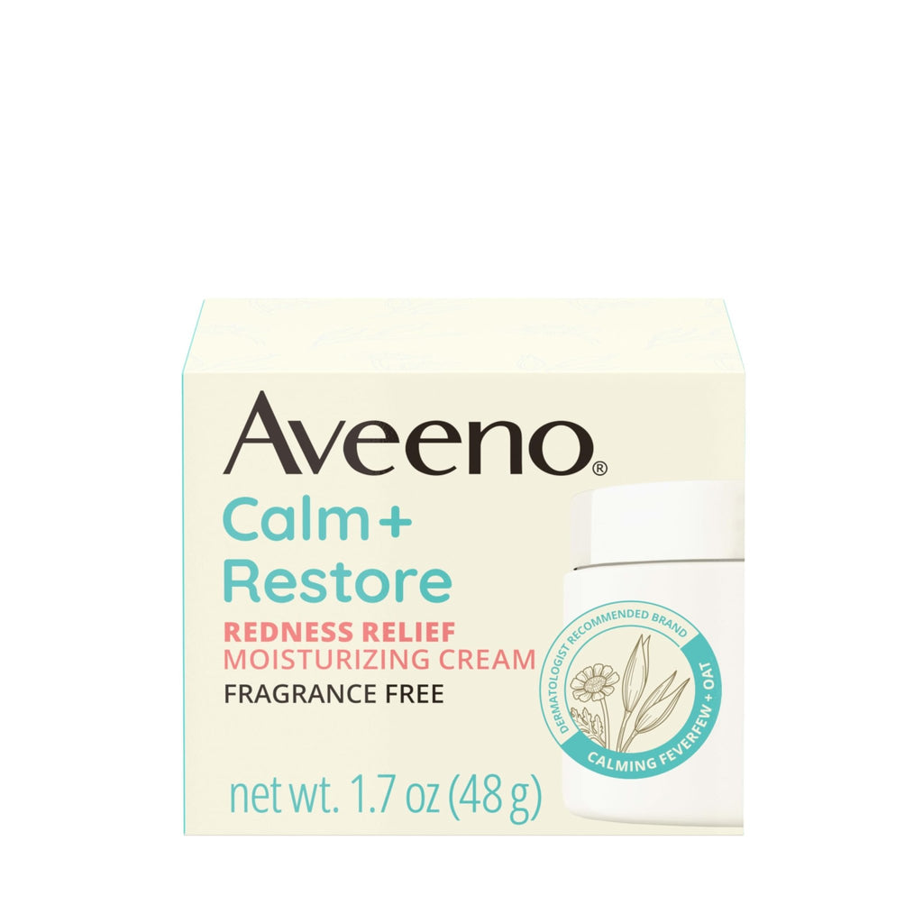 Aveeno Calm + Restore Facial Moisturizer Face Cream for Redness Relief, Non-Comedogenic - FENGGESTORE20