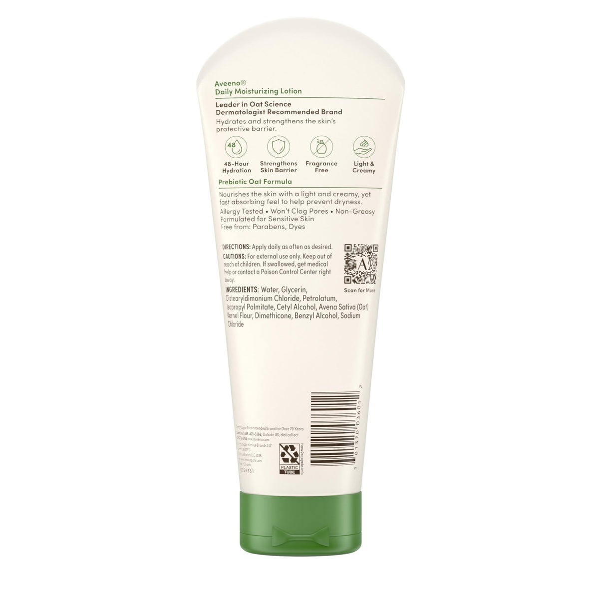 Aveeno Daily Moisturizing Body Lotion, Body Lotion for Dry Skin with Prebiotic Oat, Paraben - FENGGESTORE20