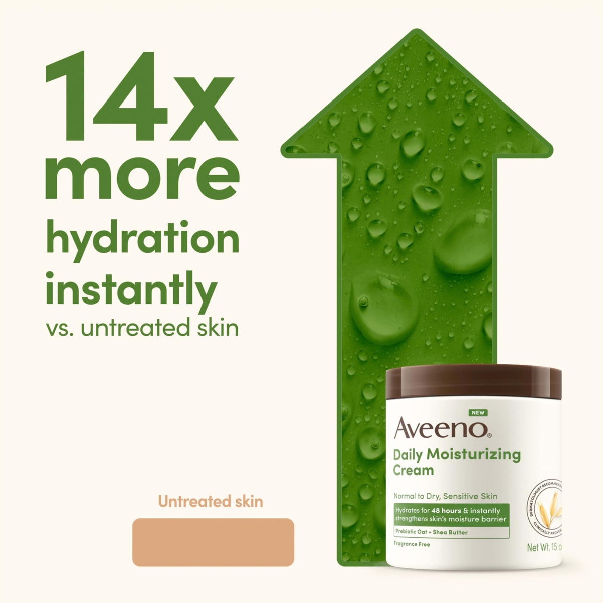 Aveeno Daily Moisturizing Cream with Prebiotic Oat & Shea Butter for Body, Face & Hands Moisturizer Cream - FENGGESTORE20
