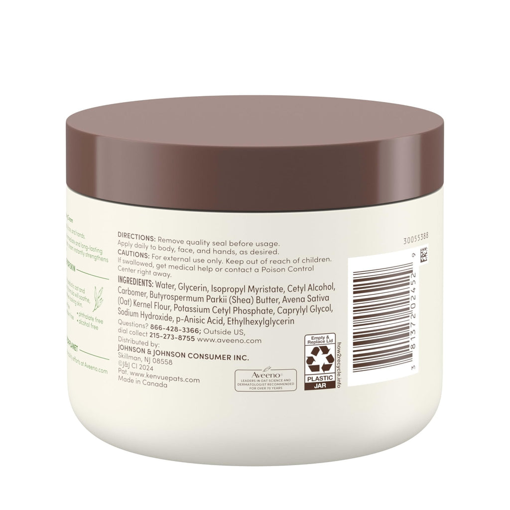 Aveeno Daily Moisturizing Cream with Prebiotic Oat & Shea Butter for Body, Face & Hands Moisturizer Cream - FENGGESTORE20