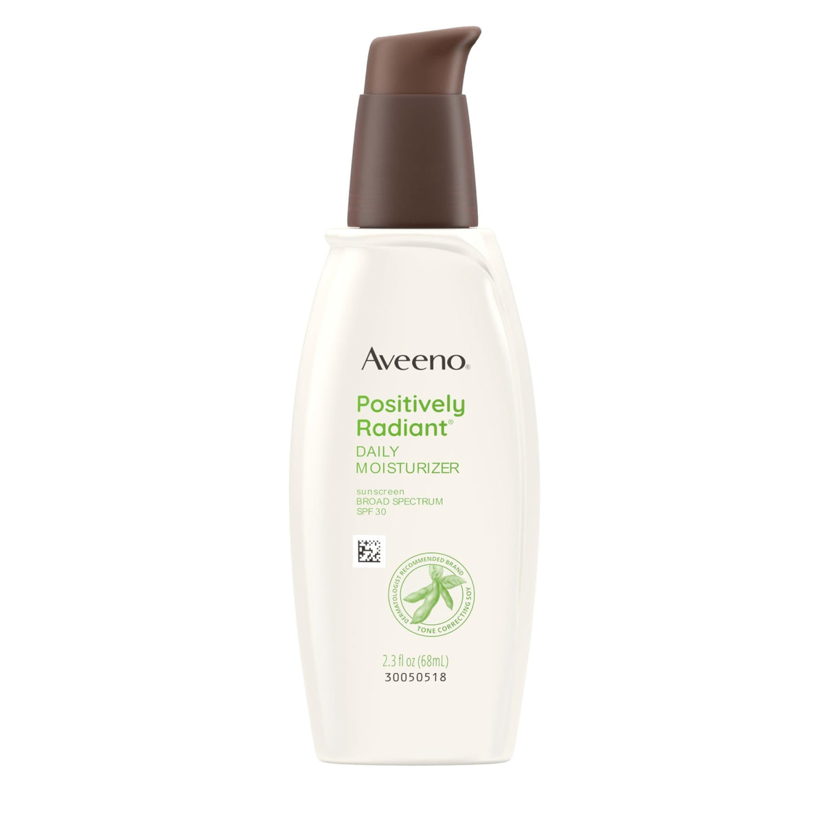 Aveeno Positively Radiant Face Moisturizer with SPF 30 Sunscreen, Hydrating Facial Moisturizer with Soy Extract to Visibly Improve Skin Tone and Texture - FENGGESTORE20