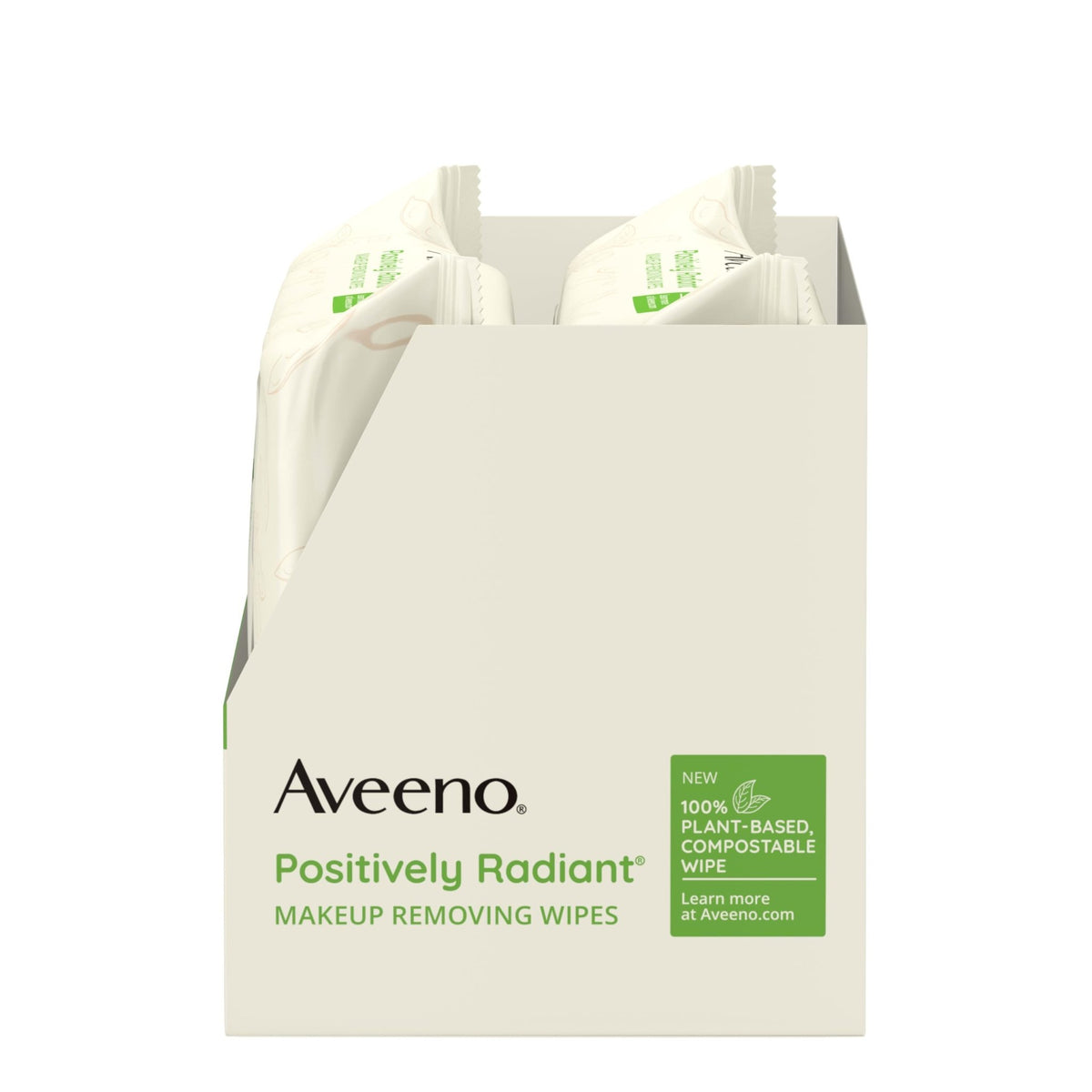 Aveeno Positively Radiant Makeup Remover Wipes, Oil Free, Alcohol Free, Non-Comedogenic Facial Cleansing Wipes, Gentle Face Wipes for Sensitive Skin - FENGGESTORE20