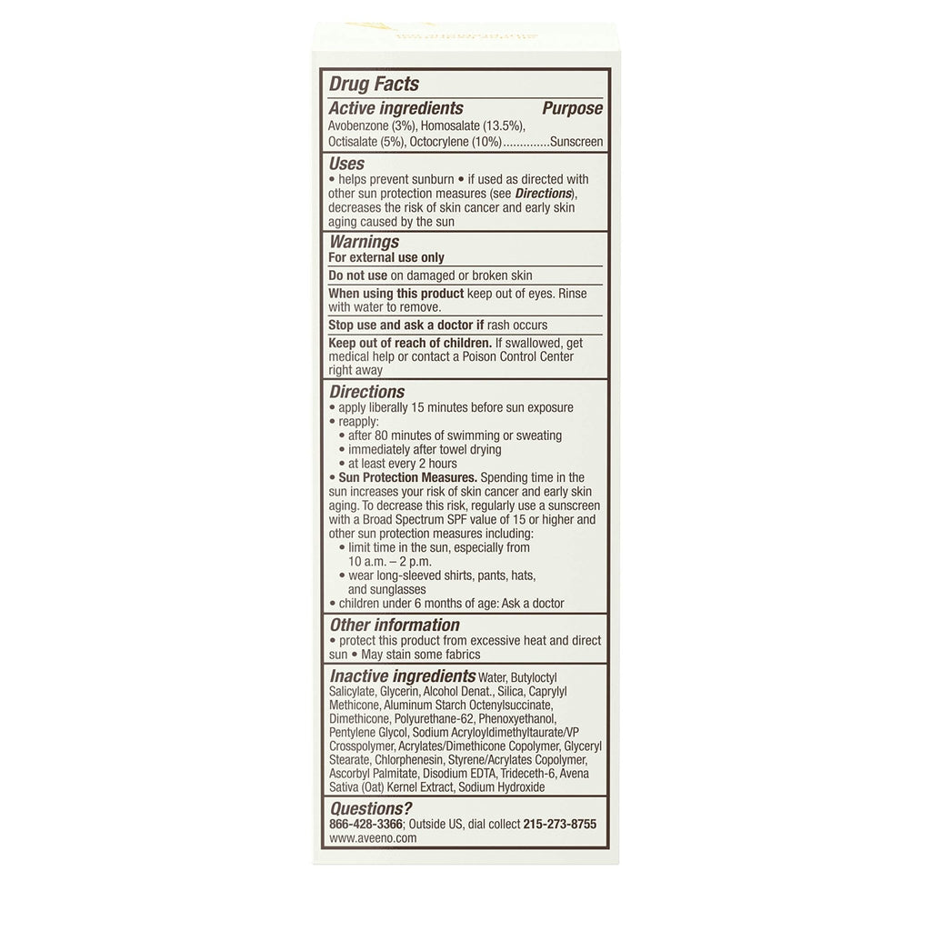 Aveeno Protect + Hydrate Face Sunscreen, SPF 60 Broad Spectrum, for Sensitive Skin, Travel Size, Water Resistant - FENGGESTORE20