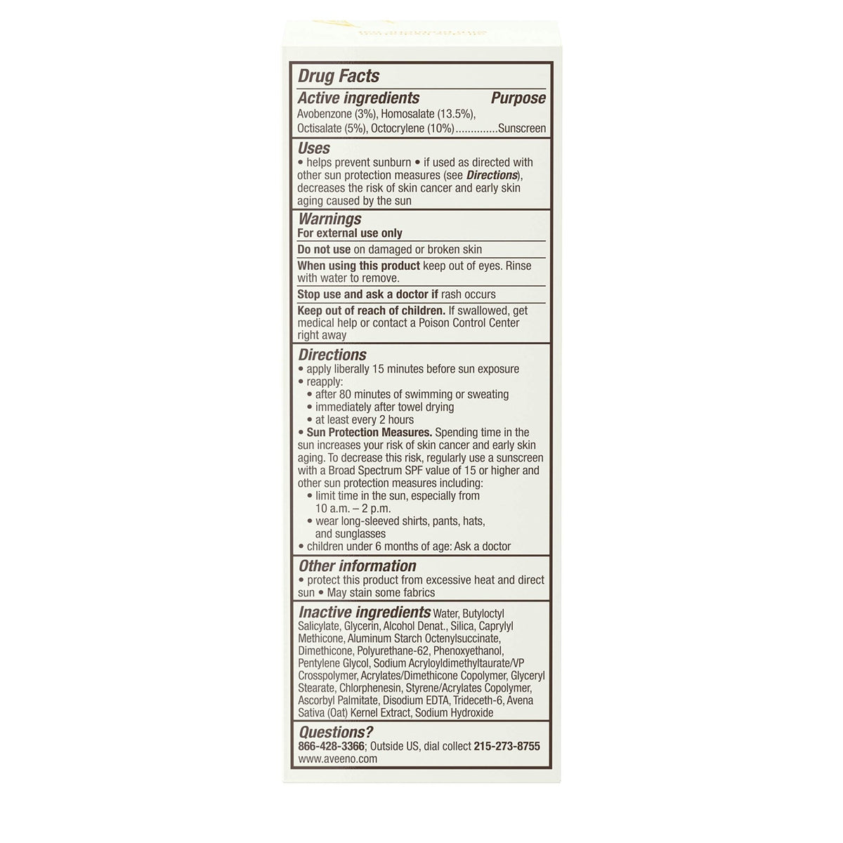 Aveeno Protect + Hydrate Face Sunscreen, SPF 60 Broad Spectrum, for Sensitive Skin, Travel Size, Water Resistant - FENGGESTORE20