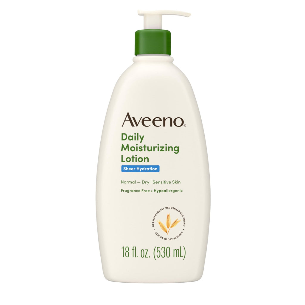 Aveeno Sheer Hydration Fragrance-Free Daily Moisturizing Lotion with Prebiotic Oat for Dry Skin, Lightweight - FENGGESTORE20