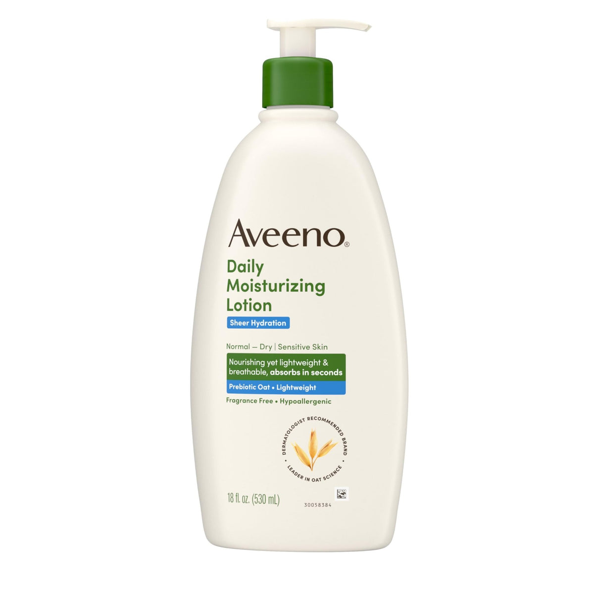 Aveeno Sheer Hydration Fragrance-Free Daily Moisturizing Lotion with Prebiotic Oat for Dry Skin, Lightweight - FENGGESTORE20