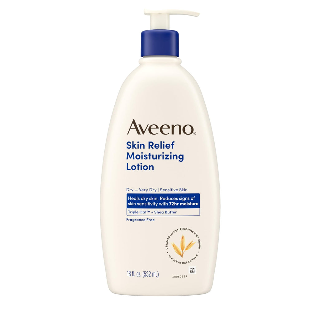 Aveeno Skin Relief Moisturizing Lotion Heals Very Dry, Sensitive Skin, Fast-Absorbing Body - FENGGESTORE20