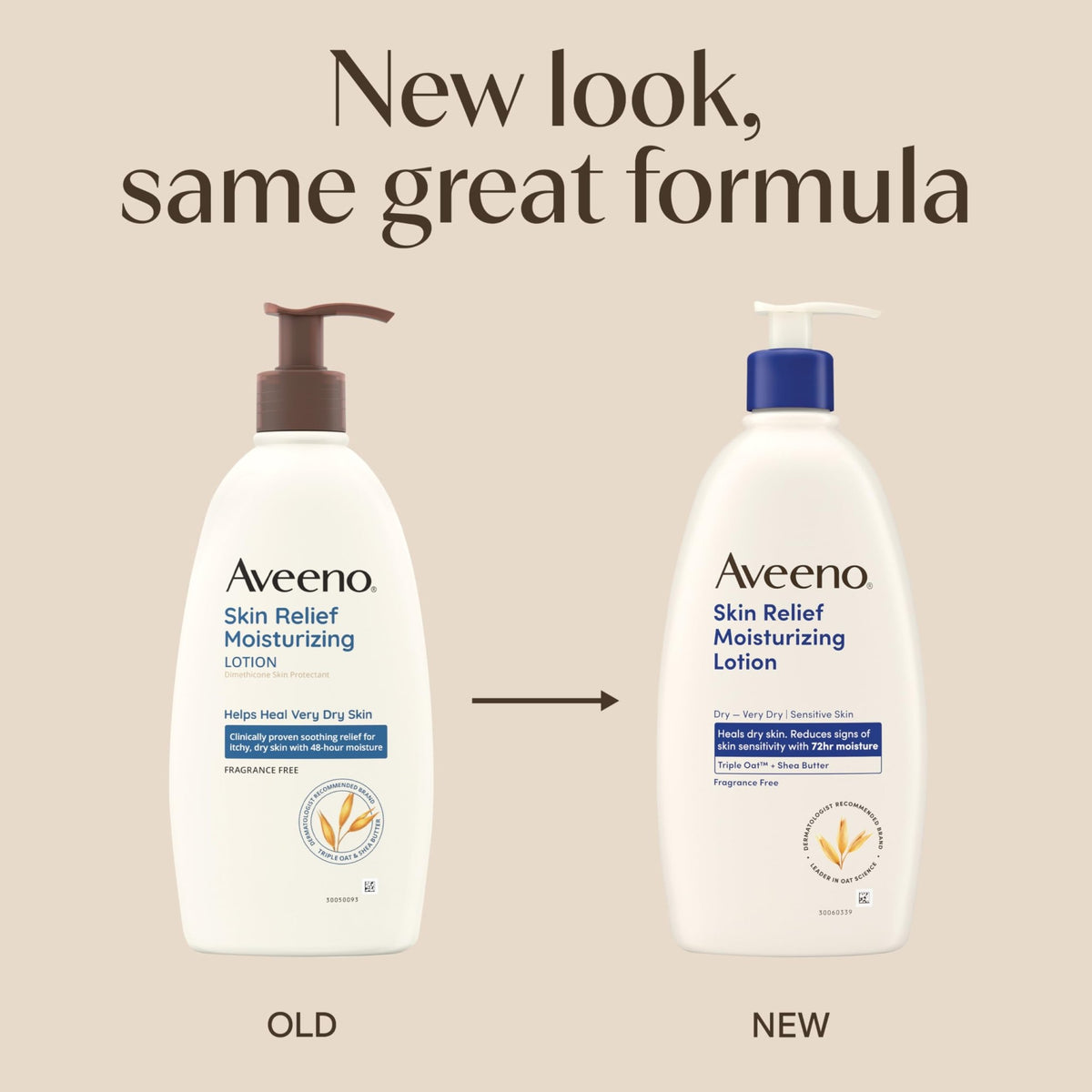 Aveeno Skin Relief Moisturizing Lotion Heals Very Dry, Sensitive Skin, Fast-Absorbing Body - FENGGESTORE20