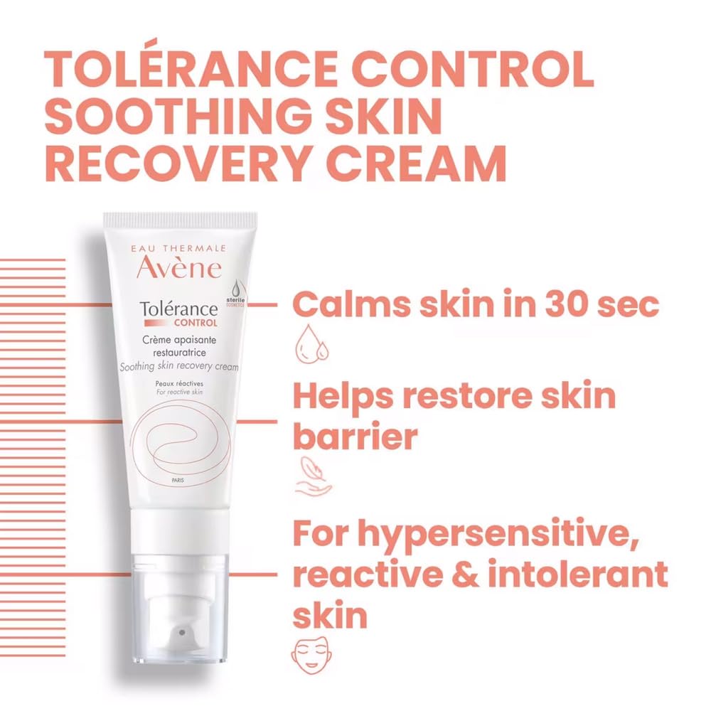 Avène Tolerance Control Soothing Skin Recovery Cream, for Hypersensitive Dry Skin, Restores Skin Barrier, Calms sensations of skin discomfort - FENGGESTORE20
