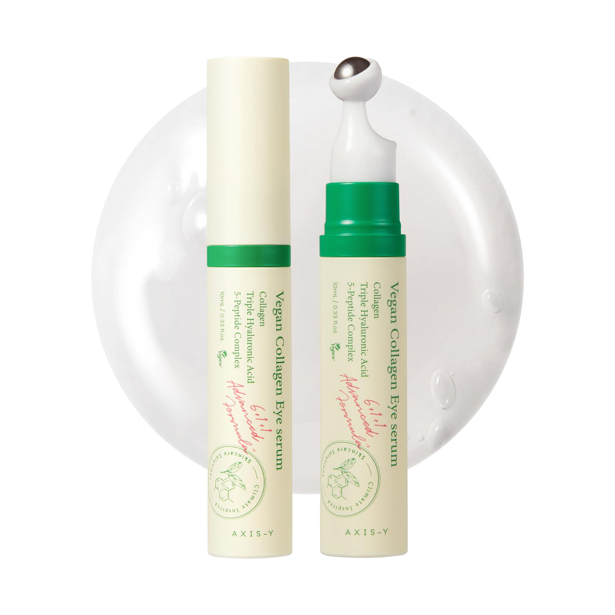 AXIS-Y Vegan Collagen Eye Serum - K Beauty Triple Hyaluronic Acid & Peptide Collagen Serum Improve Skin Elasticity, Reduce Fine Lines & Dark Circles - FENGGESTORE20