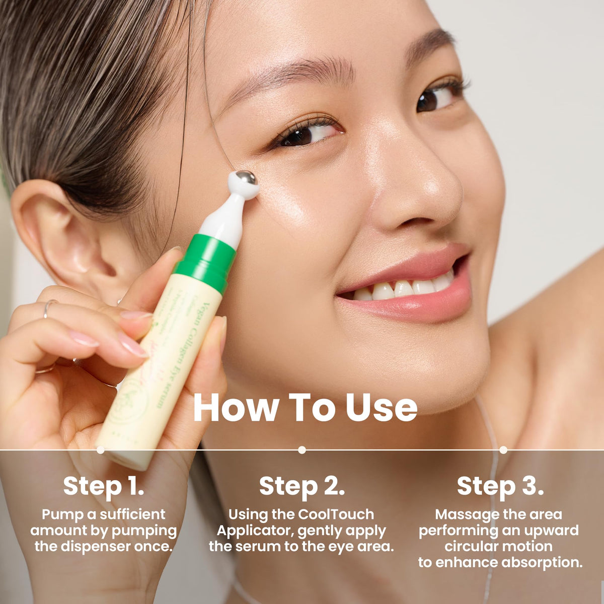 AXIS-Y Vegan Collagen Eye Serum - K Beauty Triple Hyaluronic Acid & Peptide Collagen Serum Improve Skin Elasticity, Reduce Fine Lines & Dark Circles - FENGGESTORE20