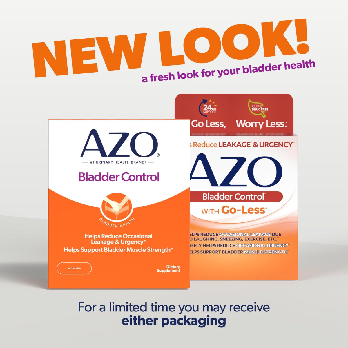 AZO Bladder Control with Go-Less Daily Supplement | Helps Reduce Occasional Urgency, leakage due to laughing, sneezing and exercise††† | 72 Capsules - FENGGESTORE20