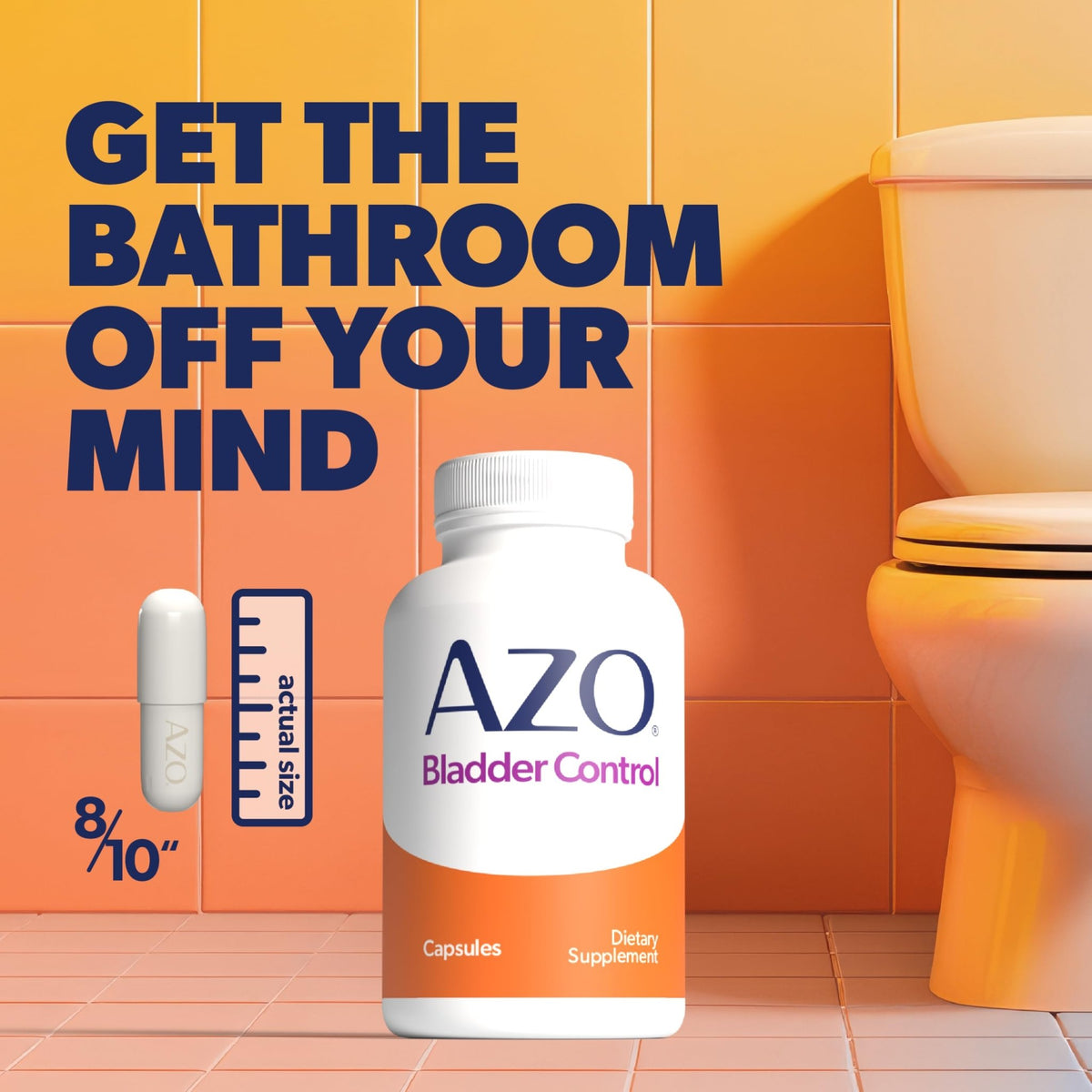 AZO Bladder Control with Go-Less Daily Supplement | Helps Reduce Occasional Urgency, leakage due to laughing, sneezing and exercise††† | 72 Capsules - FENGGESTORE20