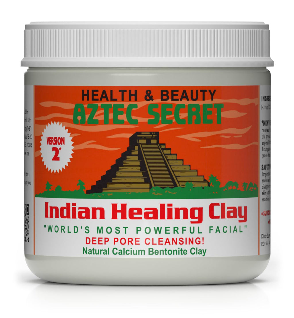 Aztec Secret– Indian Healing Clay 16 Oz – Deep Pore Cleansing Facial & Body Mask – The Original 100% Natural Calcium Bentonite Clay – New Version 2 - FENGGESTORE20