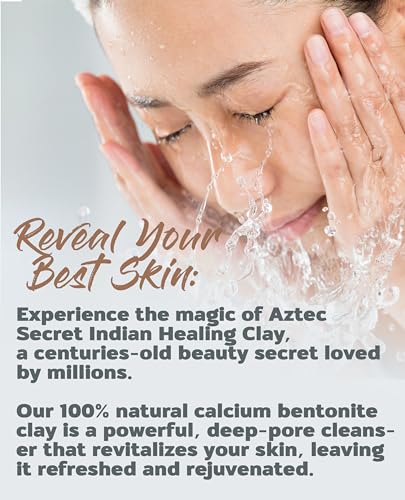 Aztec Secret– Indian Healing Clay 16 Oz – Deep Pore Cleansing Facial & Body Mask – The Original 100% Natural Calcium Bentonite Clay – New Version 2 - FENGGESTORE20