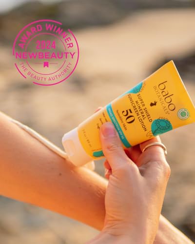 Babo Botanicals Sheer Mineral Sunscreen Lotion SPF 50 with 100% Mineral Active Ingredients for Babies, Kids or Extra Sensitive Skin, Lightweight - FENGGESTORE20