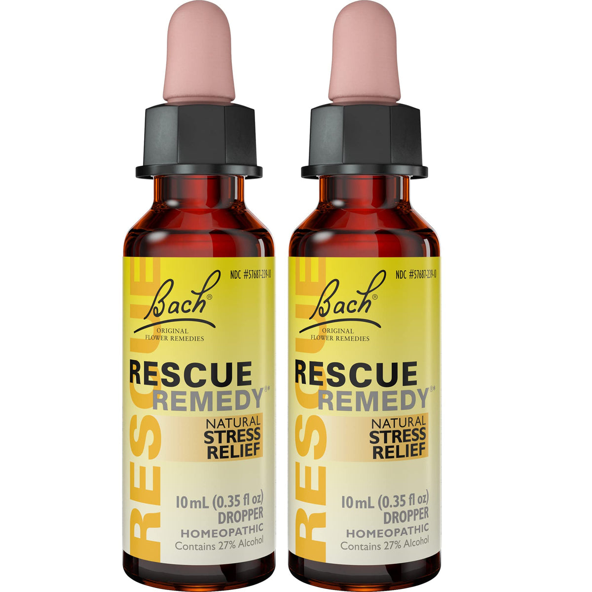 Bach Rescue Remedy Dropper, Natural Stress Relief, Homeopathic Flower Essence, Vegan, Gluten & Sugar-Free, Non-Habit Forming, 2 Pack, 10mL Ea Visit The Rescue Store - FENGGESTORE20