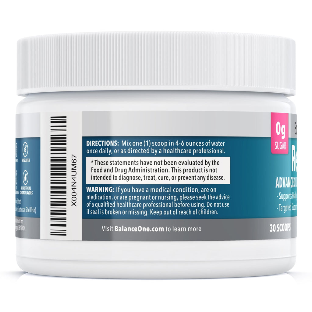 Balance ONE L-Glutamine Powder & Zinc Carnosine Supplement – Leaky Gut Repair Formula with Slippery Elm, DGL Licorice, Marshmallow & Aloe Vera - FENGGESTORE20