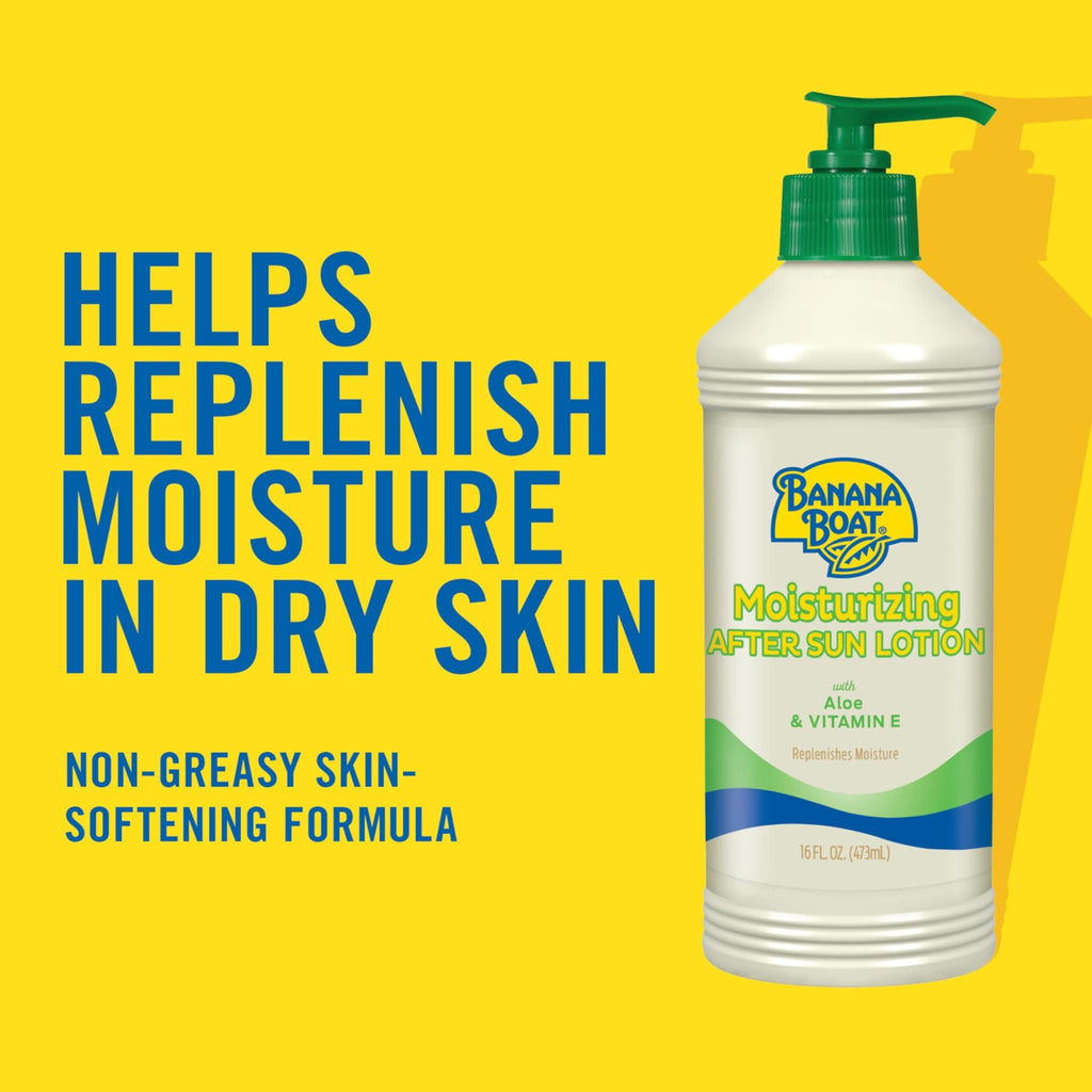 Banana Boat Moisturizing After Sun Lotion with Aloe and Vitamin E, 16Fl Oz, After Sun Care, Banana Boat After Sun Lotion, Sunburn Relief, 16Fl Oz - FENGGESTORE20