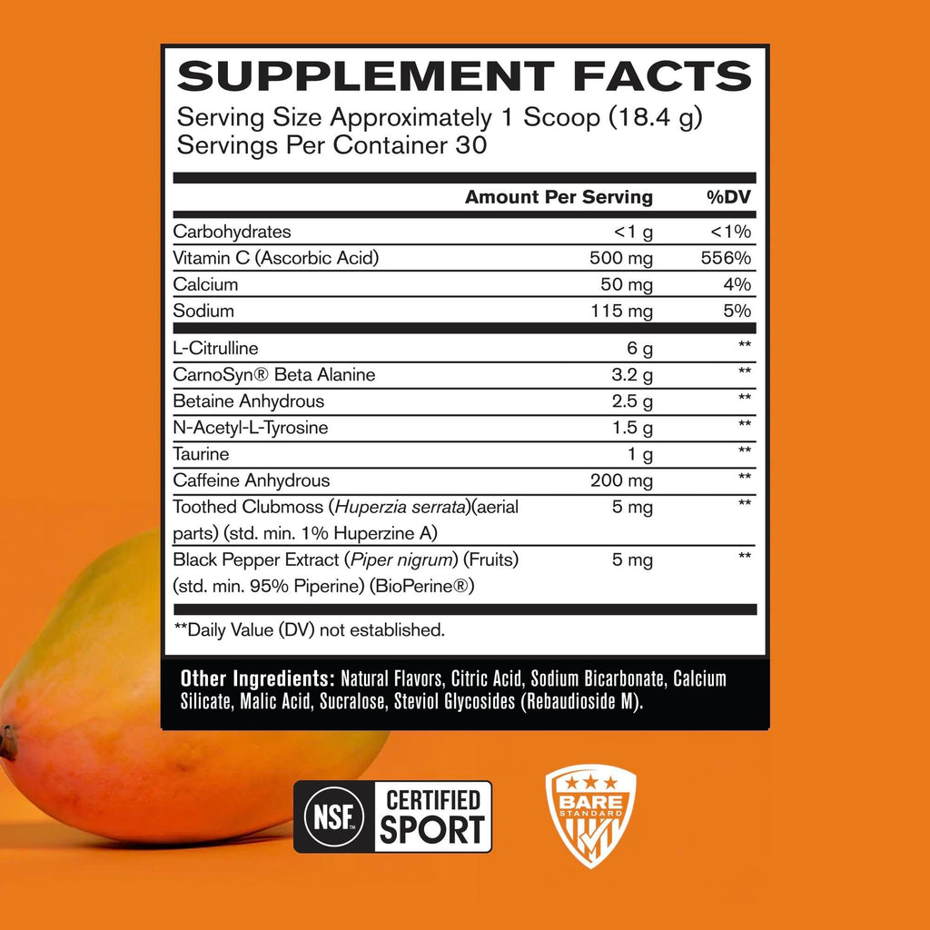 BARE PERFORMANCE NUTRITION BPN Flight Pre Workout, Supports Energy and Mental Focus, Improved Endurance & Muscle Pumps with CarnoSyn - FENGGESTORE20