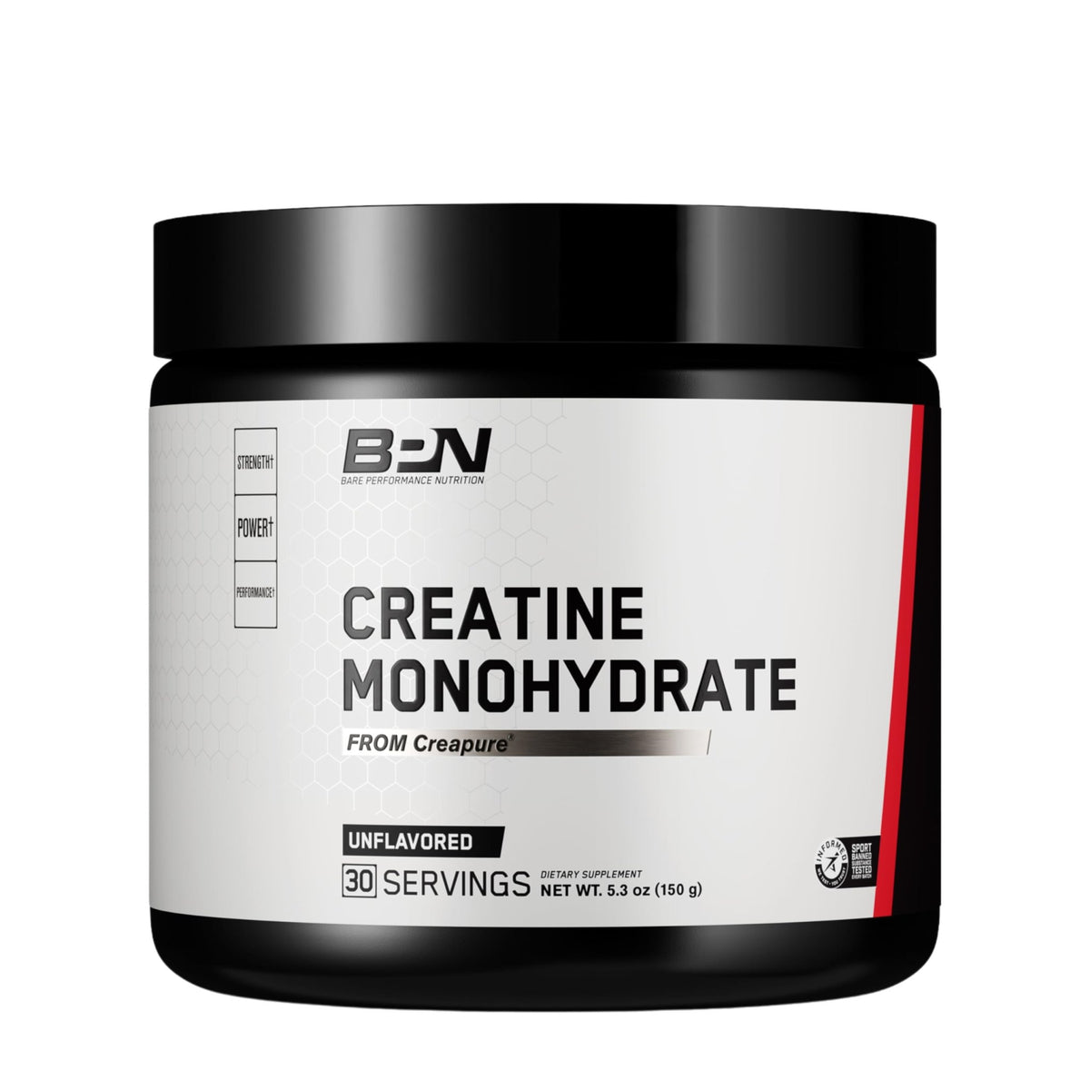 BARE PERFORMANCE NUTRITION, BPN Pure Creatine Monohydrate Powder by Creapure, 5g of Creatine per Serving, Supports Muscle Growth - FENGGESTORE20