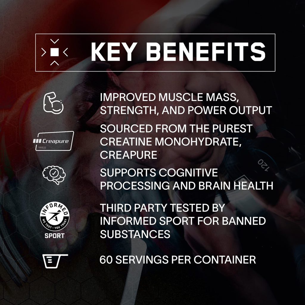 BARE PERFORMANCE NUTRITION, BPN Pure Creatine Monohydrate Powder by Creapure, 5g of Creatine per Serving, Supports Muscle Growth - FENGGESTORE20