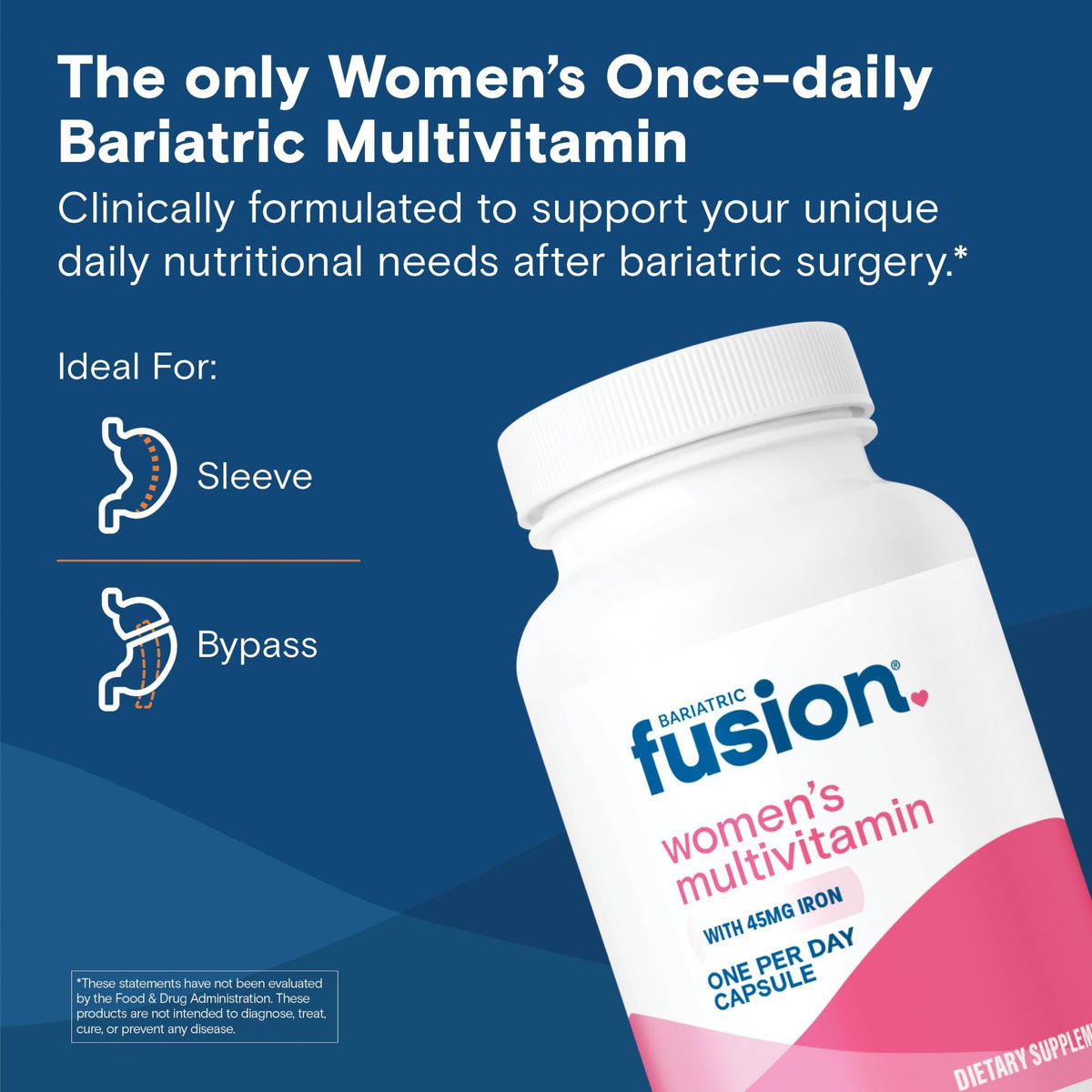 Bariatric Fusion One Per Day Bariatric Multivitamin with Iron for Women | with Hair and Nails Vitamin Blend | Gastric Bypass - FENGGESTORE20