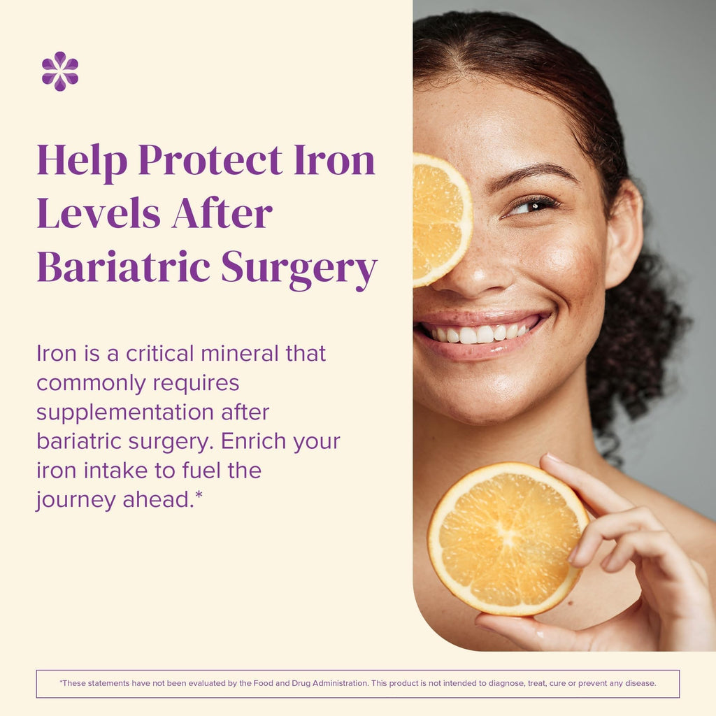 Barimelts Iron with Vitamin C, 90 Fast-Dissolving Tablets (1-Month Supply), Sugar-Free Bariatric Iron Supplement for Women, Natural Orange Flavor - FENGGESTORE20