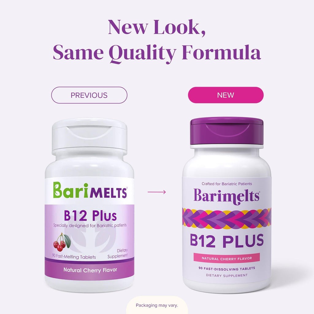 BariMelts Vitamin B12 Plus, 90 Fast-Dissolving Tablets (3-Month Supply), Sugar-Free Bariatric Vitamins for Women, Includes B12, B6 - FENGGESTORE20
