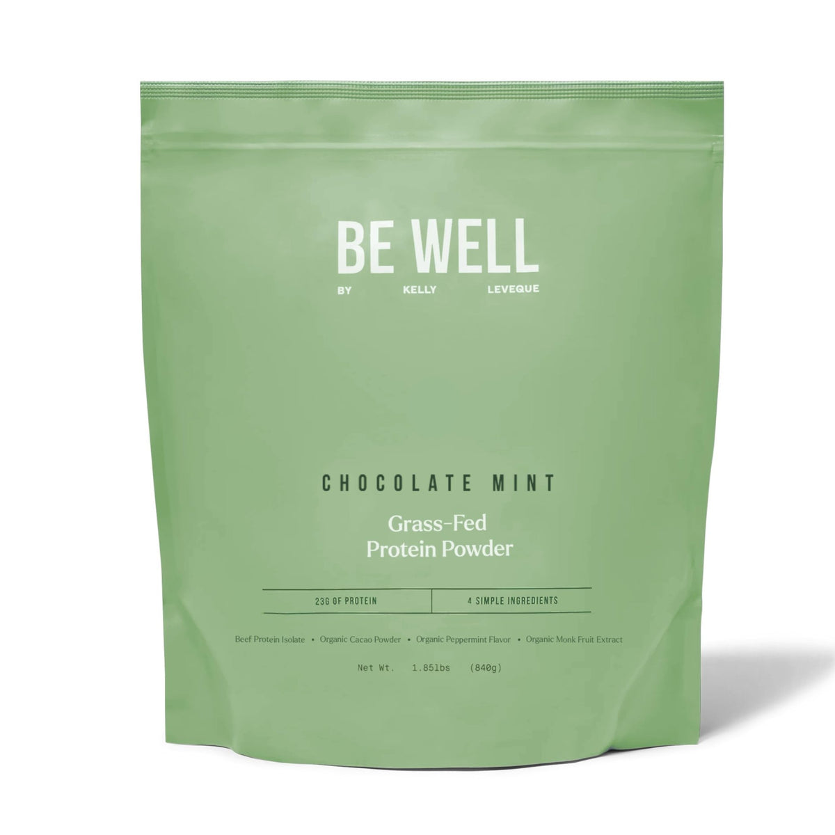 Be Well by Kelly Mint Chocolate Grass-Fed Beef Protein Powder, 23G of Protein & 1G of Carbs (4 Ingredients, 30 Servings) 9 Amino Acids + 3 BCAAs No Soy, - FENGGESTORE20